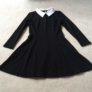Black dress with white collar